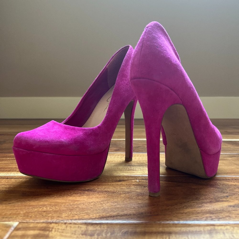 Pink Jessica Simpson Suede Heel